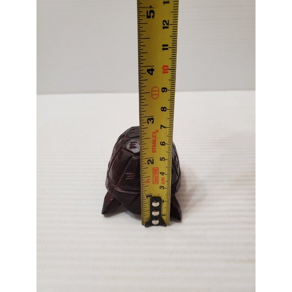 Vintage Ironwood Turtle Figurine / Handcarved Solid Wood Turtle Sculpture / - Picture 10 of 10